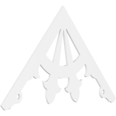 Ekena Millwork Pitch Riley Architectural Grade PVC Gable Pediment, 72"W x 42"H x 1"P (14/12) GPP072X042X100RIL